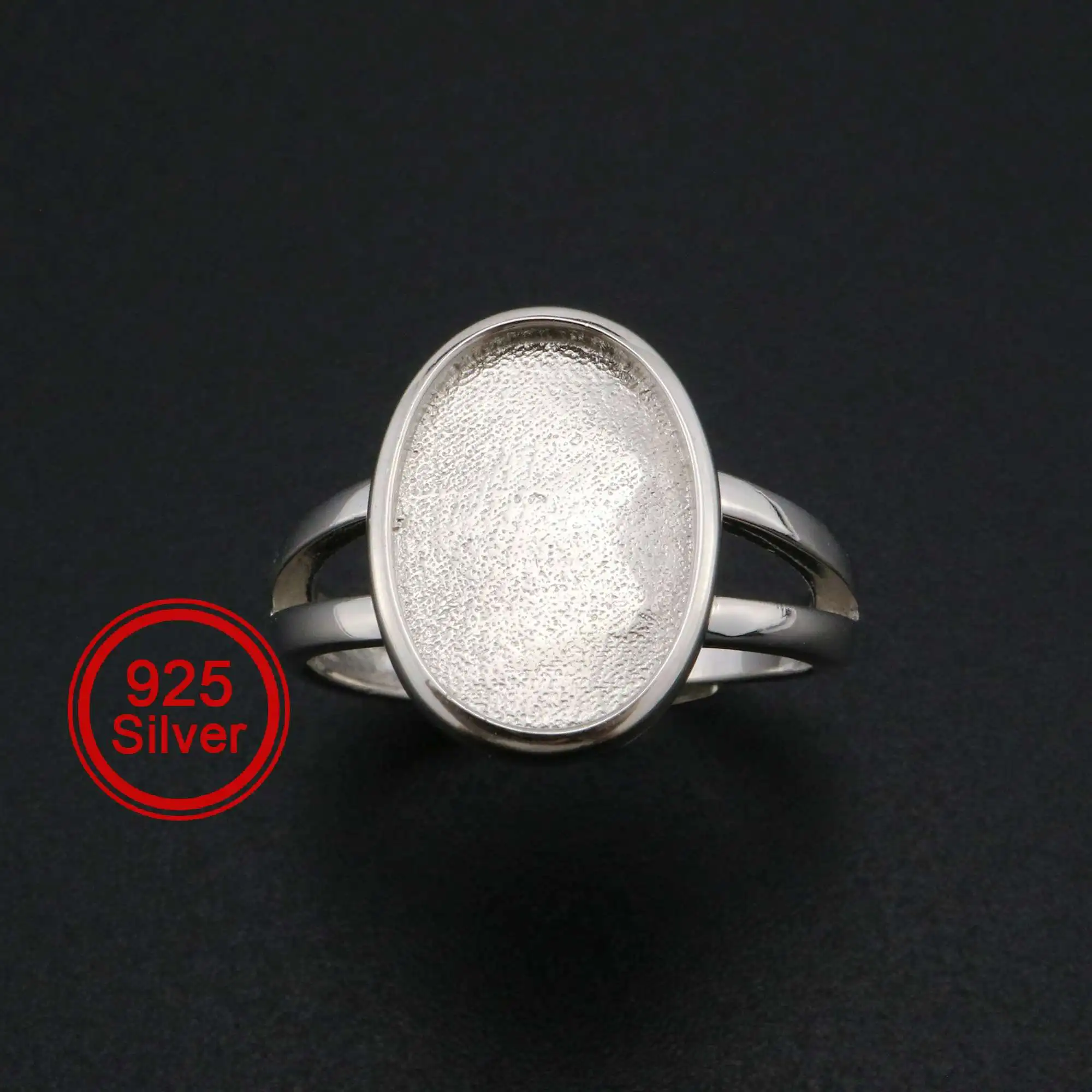 Round Halo Breastmilk Ring (DIY Kit) 9 / Sterling Silver