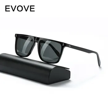 

Evove Glass Sunglasses Men Polarized Sun Glasses for Male tony stark cool fashion dark green anti scratch