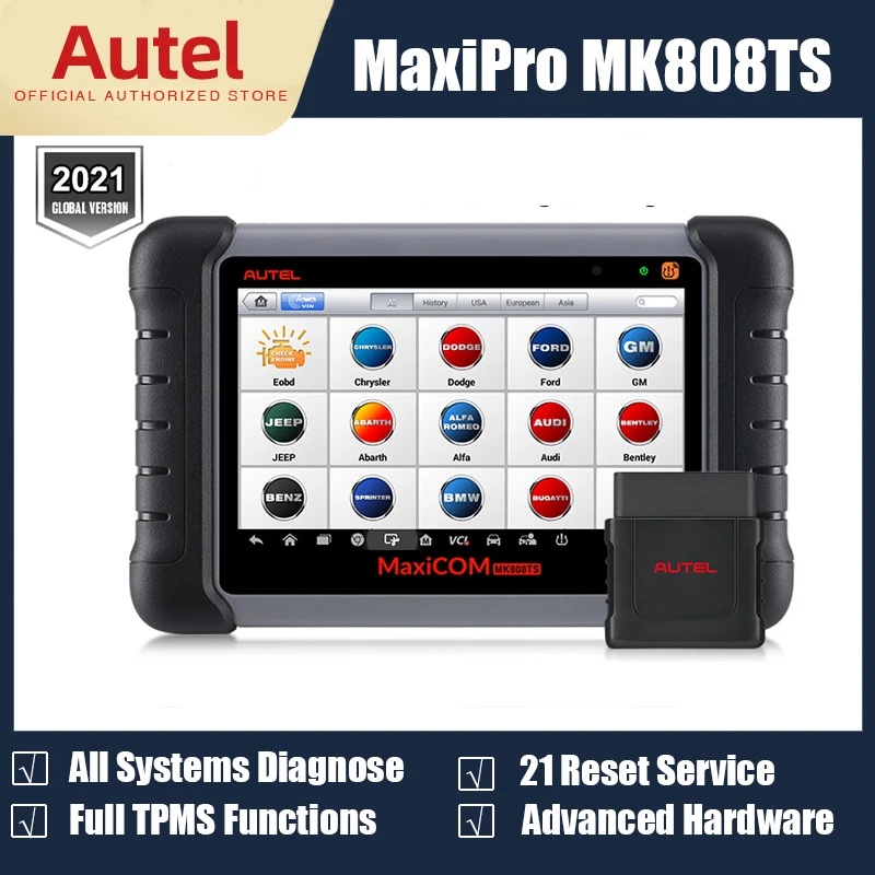 Autel MaxiCOM MK808TS MK808BT OBD2 сканер инструмент для диагностического сканирования
