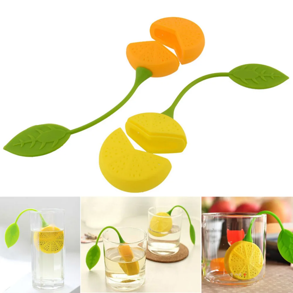 

Lemon Silicone Drinker Teapot Teacup Loose Tea Strainer Herbal Spice Infuser Filter Tools