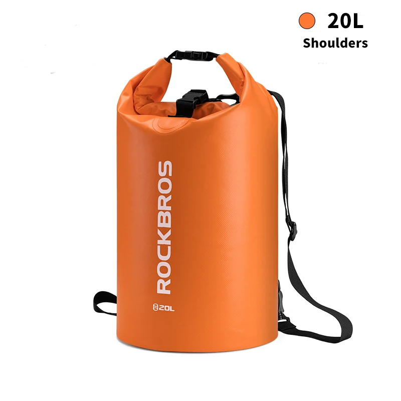 20L ROCKBROS сумка для хранения, водонепроницаемая, портативная, для женщин, мужчин, Спортивная, для улицы, складной рюкзак, сумки для кемпинга, пешего туризма, на плечо, Bgas - Цвет: 20L