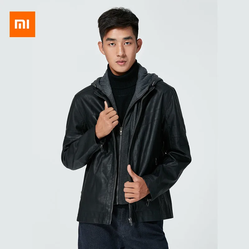 Новый Xiaomi с капюшоном Съемная модная мотоциклетная куртка хлопок Smith