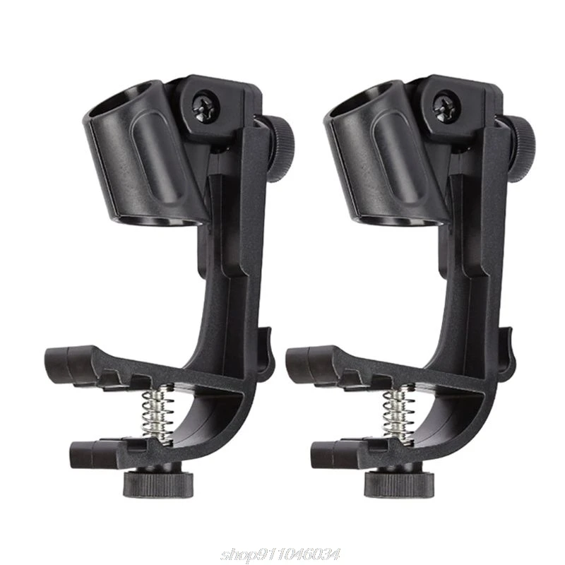Clip On Drum Rim Shockproof Mount Adjustable Microphone Mic Clamp Stand Holder Bracket N18 20 microphone stand,microphone mount clamp,microphone shock mount