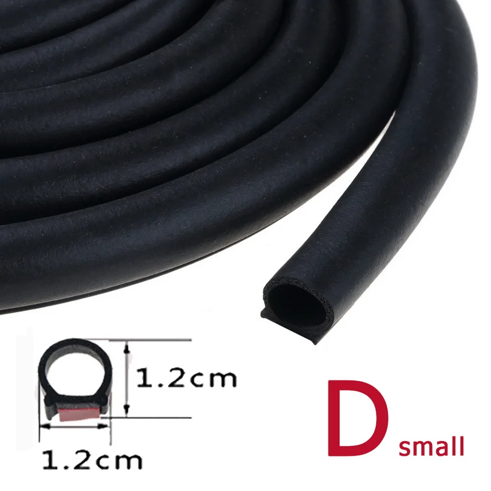 Car Door Seals 2 Meters D/B/Z/P Type Noise Insulation Weatherstrip Sealing Rubber Strip Trim Auto Rubber Seals Z-shaped