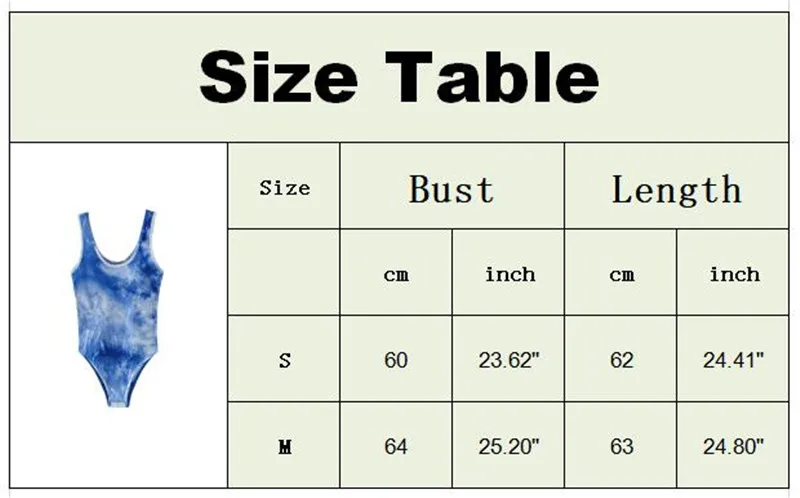 women fashion blue tie-dye print summer beach style bodysuit 2020 sexy lady bodycon sleeveless tops bodysuits femme neon bodysuit