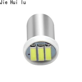 

4Pcs BA9S T4W 3 LED Super Bright Round 7020 LED Pure White Car License Plate Light Bulb Auto Lamp Marker light DC 12V