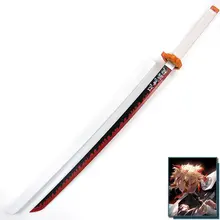 Аниме Demon Slayer: Kimetsu No Yaiba косплей реквизит танджиру камадо огненный дух Shen Le деревянный меч оружие Prop