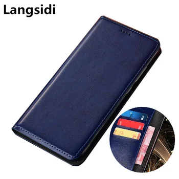 

Magnetic wallet case genuine leather phone bag for Redmi Note 8T/Redmi Note 8 Pro/Redmi Note 8 flip phone cover card slot holder