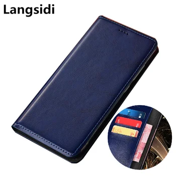 

Wallet case genuine leather phone bag for Asus ZenFone 3 Deluxe ZS570KL/ZenFone 3 Deluxe ZS550KL phone cover card slot holder