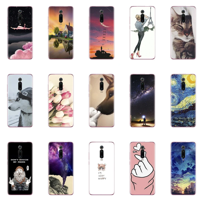 Case For Xiaomi Redmi K20 Mi 9T Soft Silicon Phone Back Cover Pro PRO Coque Fundas Cute | Мобильные телефоны и аксессуары