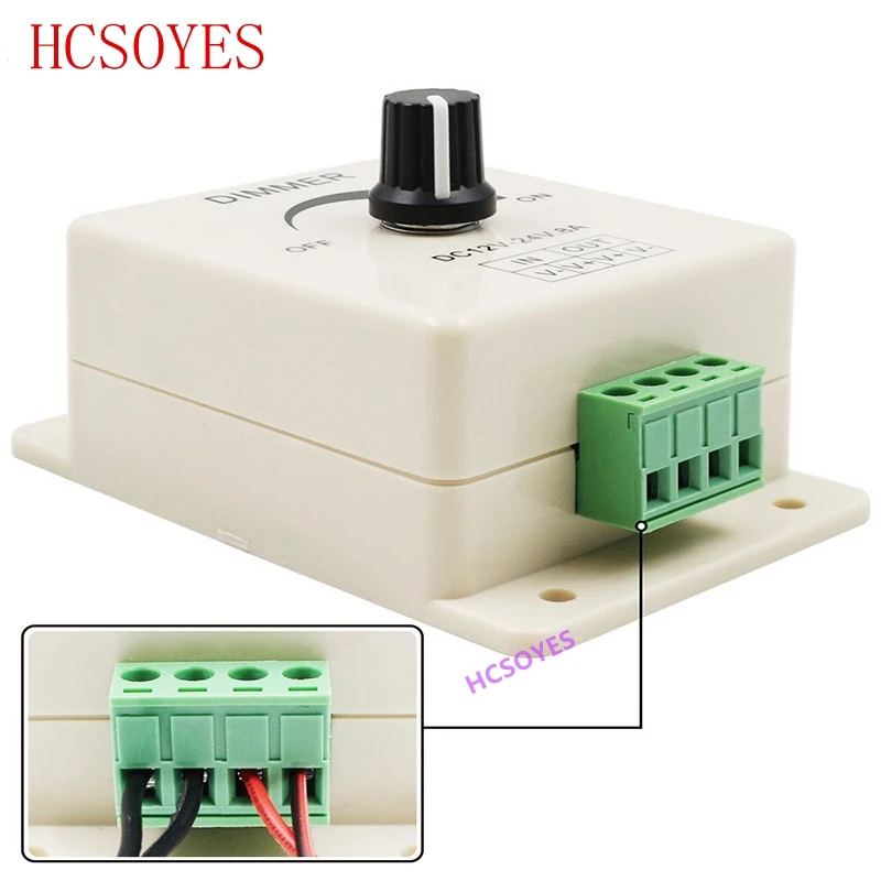8A/30A LED диммер постоянного тока 12V 24V 360W Драйвер лампы с регулируемой яркостью
