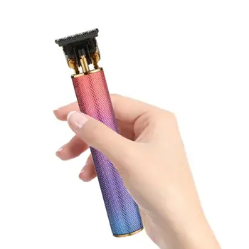 

Gradient Shiny Retro Electric Hair Clippers Kit Cordless Rechargeable Mens Cutting Machine Trimmer Shaver Grooming Tools