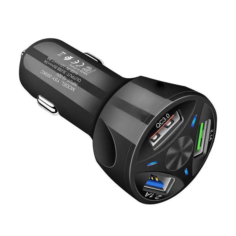 QC 3,0 2.1A три порта Быстрая зарядка Переходник USB для зарядки в машине для смартфона автомобиля высокой емкости планшета J4R1