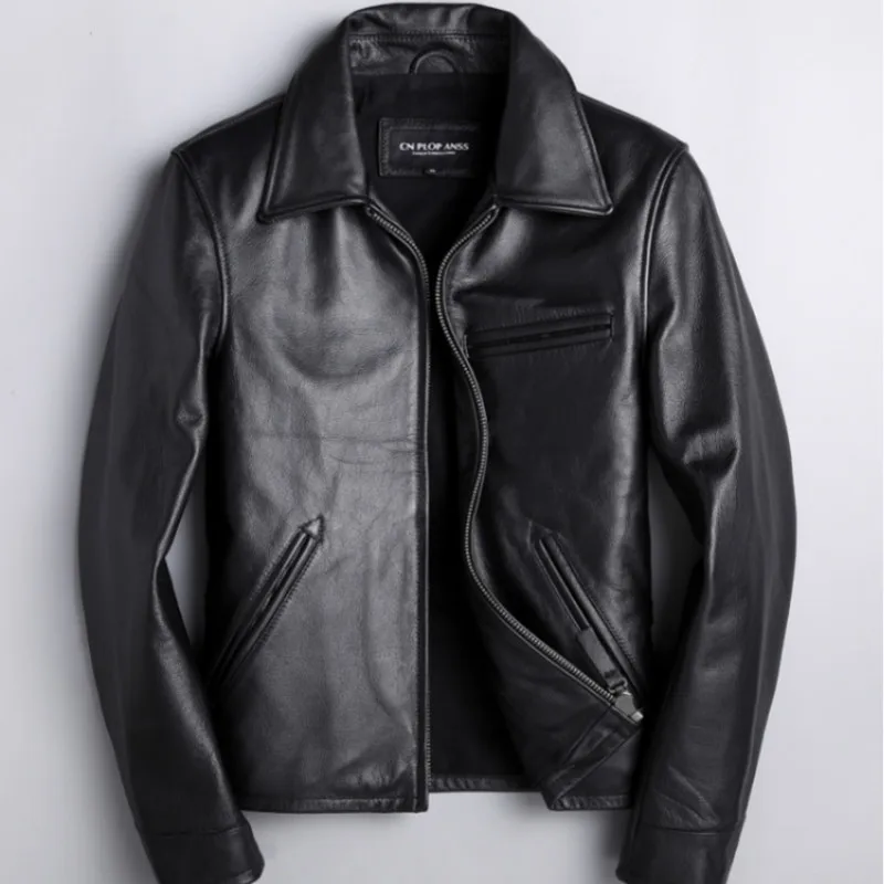 

Mens Leather Jacket Cow Leather Jacket Men Korean Motorcycle Real Leather Jacket Mens Clothing Jaqueta De Couro 1810 YY1020