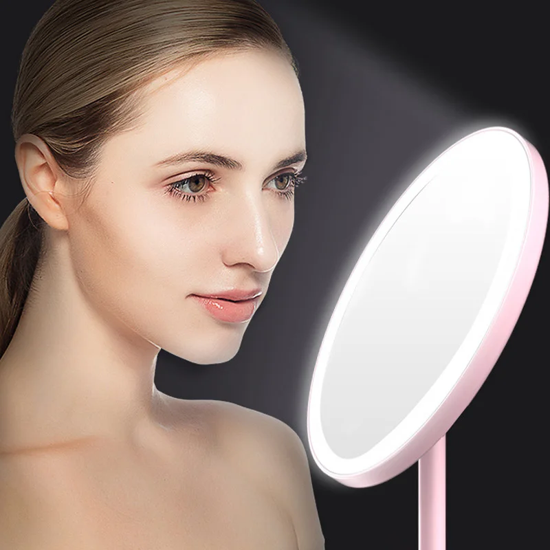 

Led light makeup mirror vanity Cosmetic Mirror with Touch Dimmer Switch Battery Operated Stand for Tabletop Bathroom Travel Usb