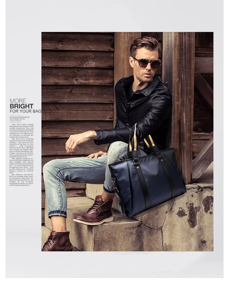 

New Korean men's handbags business cross-bag waterproof wear-resistant leisure briefcase