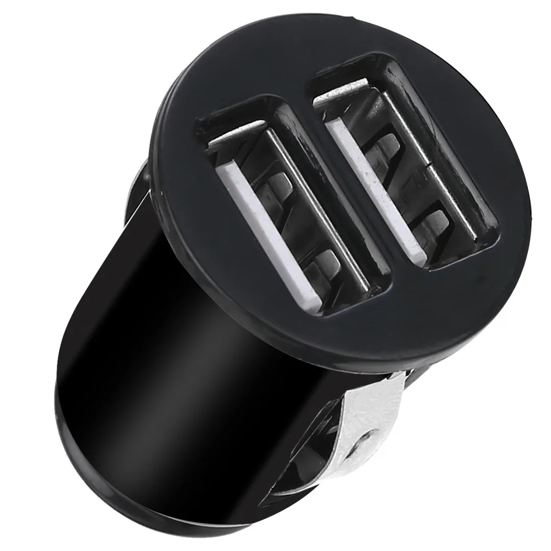 New Arrival DC 12V 2.1 A Car Power Adapter Dual 2 Port USB Mini Car Charger Adapter For Phone Car Electronics Accessories