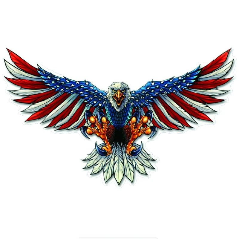 American Flag Bald Eagle Car Sticker Automobiles Motorcycles Accessories PVC Decals for BMW VW Audi Octavia Gti