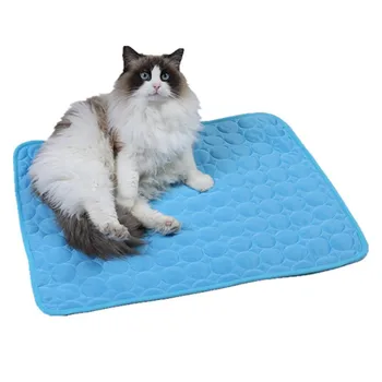 

S-XL pet mat ice silk summer pet dog cat litter simple solid color pets mats multi-model optional mat