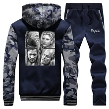##Special Price TV Show Viking Men Thick Hoodies Winter Hoodie Sweatshirt Zip Jacket+Pants 2 Piece Sets Warm Suit Hip Hop Brand Men's Tracksuit ##Special Price TV Show Viking Men Thick Hoodies Winter Hoodie Sweatshirt Zip Jacket+Pants 2 Piece Sets Warm Suit Hip Hop Brand Men's Tracksuit