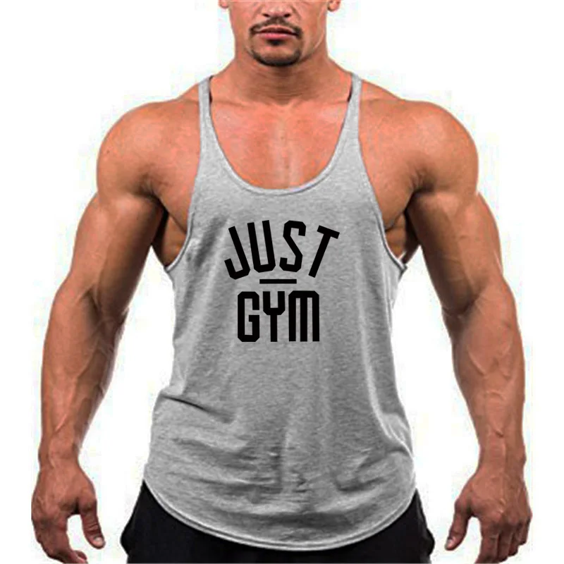 Бренд Just Gym одежда Мужская Бодибилдинг Стрингер майка для фитнеса мышечная Y back