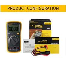 Fluke 15b + multímetro digital escala automática 4000 contagens ac/dc tensão atual resistência medidor capacitância frequência tester