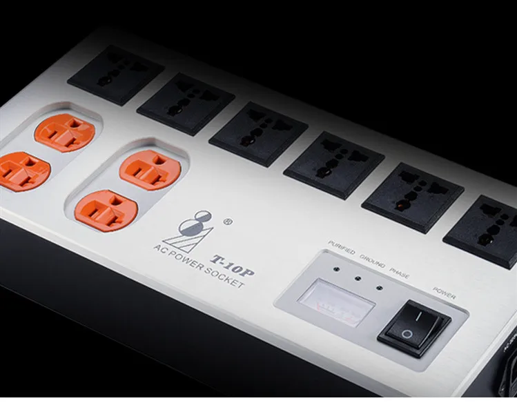 

High-End Audio Noise Filter AC Power Conditioner Power Filter Power Purifier with US Outlets Power Strip + Universal socket