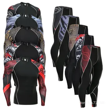 

Top Nieuwe Kwaliteit Men Thermal Underwear Set Tracksuit Compression Sweat Quick Dry Underwear Thermal Mens Clothes Long Johns