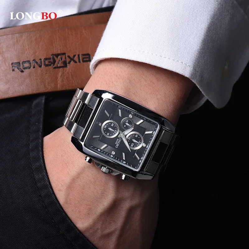 

LONGBO/LONGBO 80006 Steel Belt MEN'S Watch Sports Casual Large Dial MEN'S Watch Waterproof Quartz Watch