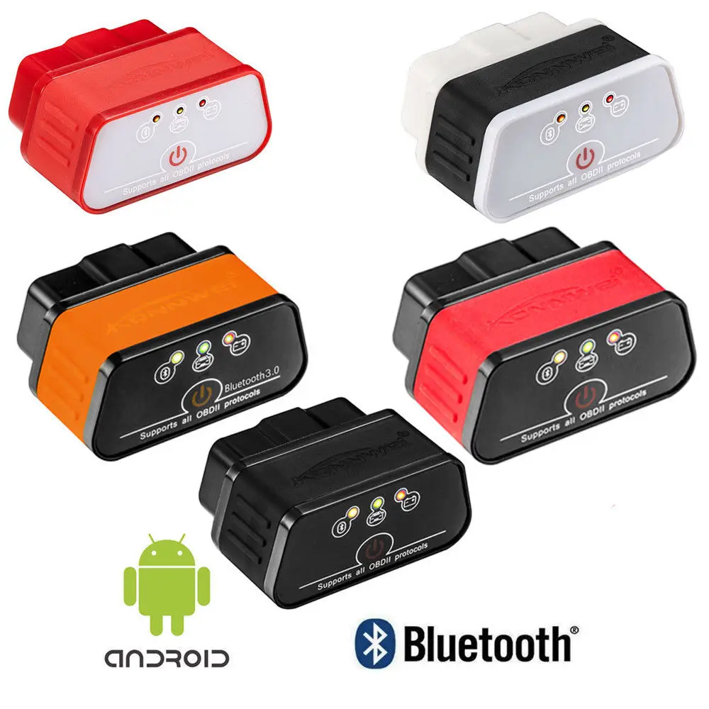 Автомобильный диагностический прибор KONNWEI KW903 ELM327 OBD2 Bluetooth инструмент для