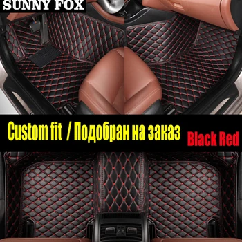 

Car floor mats Case for Ford Edge Escape Kuga Fusion Ecosport Explorer car-styling leather Anti-slip carpet liners