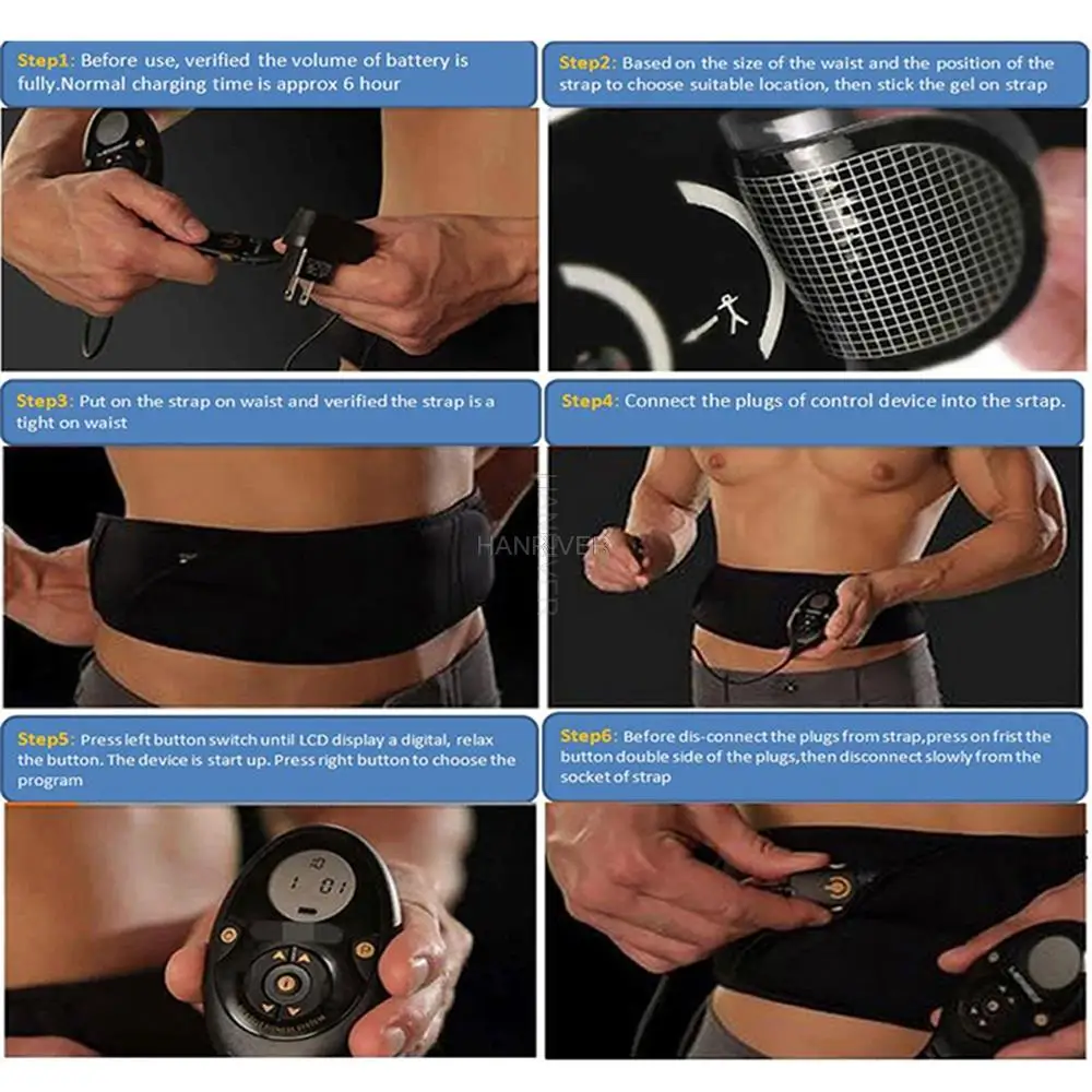 EMS-Electro-Stimulator-Muscle-Vibration-TENS-Abdominal-Slimming-Massage-Belt-ABS-Toner-Core-ABS-Workout-Belt