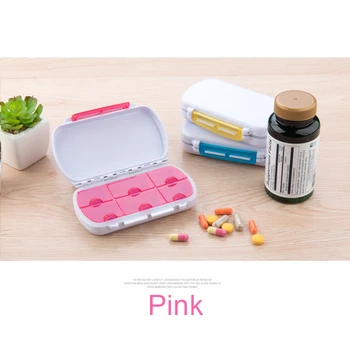 

Six Grids Pill Box Seal Travel Medicine Box 6 Days Waterproof Container Tablet Divider Vitamin Box Drug Separator Storage