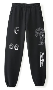 

2019 Best Version Kanye West Brain Dead Season 5 Women Men Sweatpants Joggers Hiphop Men Cotton Sweat Pants