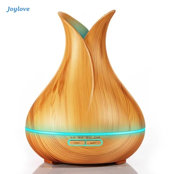 

JOYLOVE 400ml Wood Grain Aromatherapy Machine Humidifier Diffuser Incense Burner Vase Petal Flavoring Smart Aroma