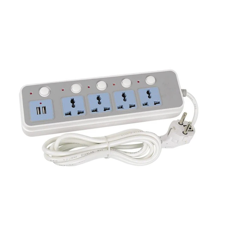 Новый smart Мощность полосы 10 быстрой зарядки 2 USB Расширители Plug 4 Стандартный