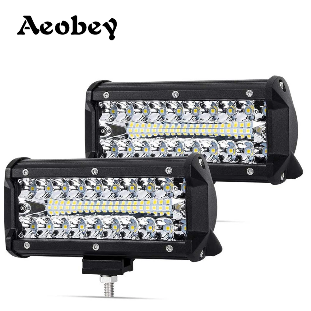 Aeobey 7 дюймов 12 Вт 40 светодиодный водонепроницаемый IP68 рабочий светильник светодиодный светильник бар точечный луч потока для работы вождения внедорожная лодка автомобиль тягач