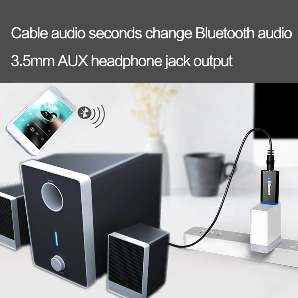 AUX RCA USB 3,5 мм Интерфейс Bluetooth 5,0 аудио приемник стерео передатчик абсолютно и высококачественный