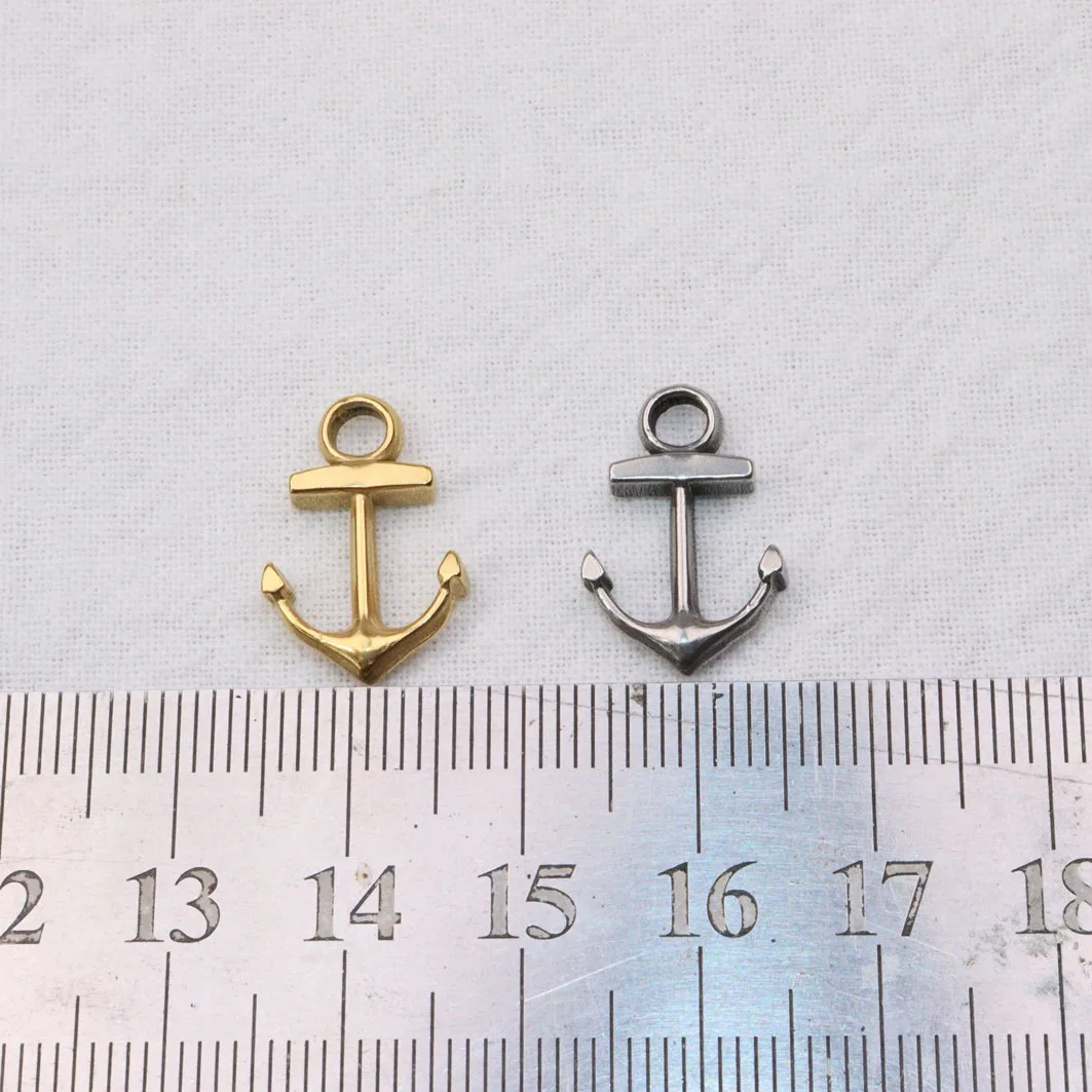 5pcs 20*13mm Wholesell 스테인레스 스틸 고품질 앵커 매력 펜던트 DIY 목걸이 귀걸이 팔찌 Unfading 2 색