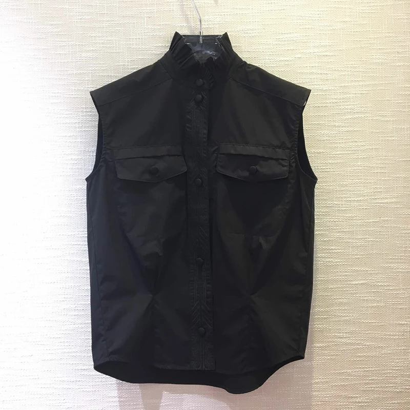

Summer Women fashion Shirt Blouse sleeveless boho top Lady Plain Casual Buttons Beach style femme