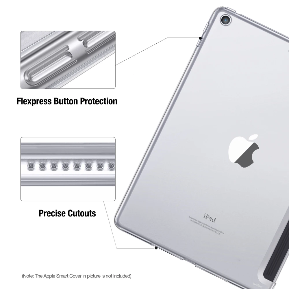 Чехол для iPad, 9,7 дюймов, ESR, жесткий чехол на заднюю панель, идеально подходит для умной клавиатуры, тонкая задняя крышка, для iPad 9,7