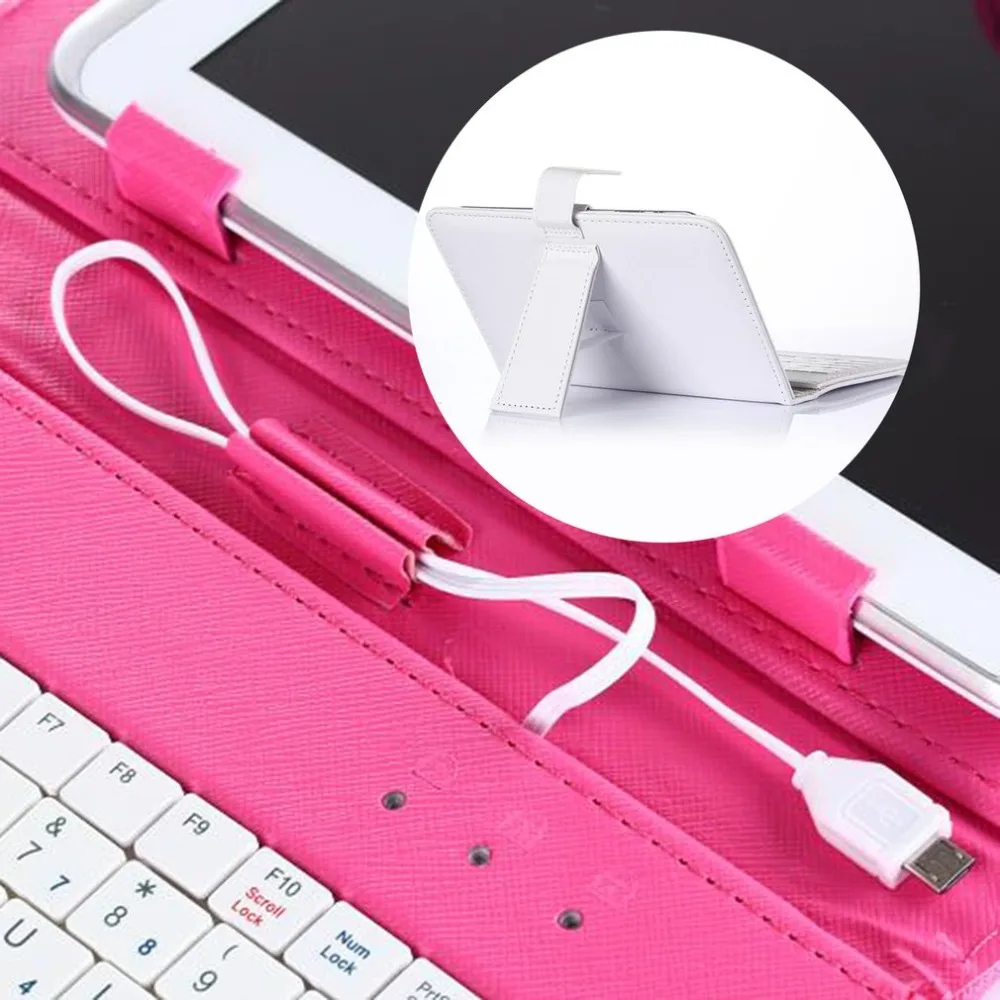 10,1 дюймовый чехол из искусственной кожи с usb-клавиатурой для планшетов на базе Android Windows