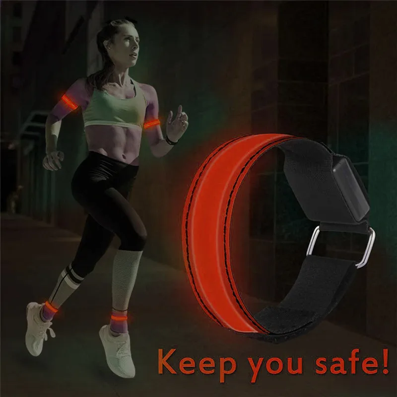 Ankle Glow Bracelet Armband Wristband Flashing Strips Safety