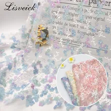 1 метр 130 см Изысканная Цветочная вышивка марлевая Сетка кружевная ткань французская кружевная ткань diy Весенняя и летняя модная ткань для платья