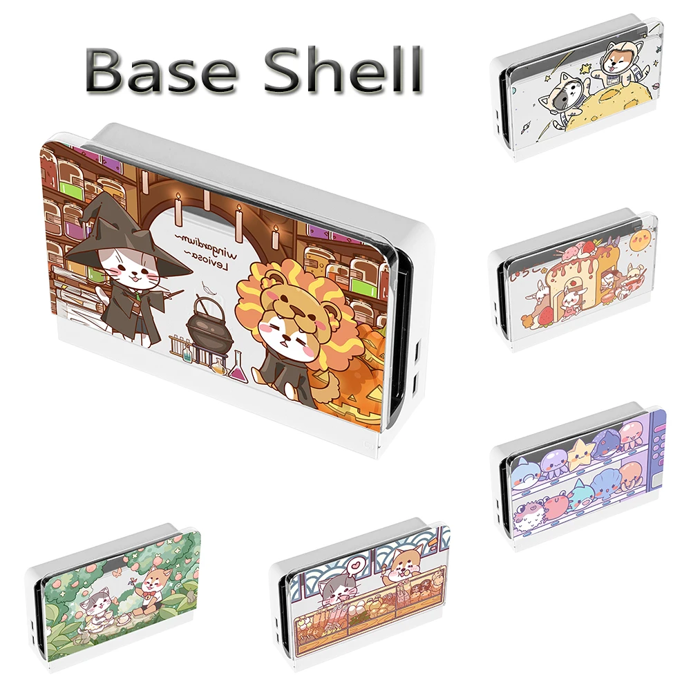 Per Nintendo Switch Oled Dock Di Ricarica Custodia Per Custodia Kawaii Custodia Oled Game Base Per Console Trasparente Shell Switch Accessori Oled