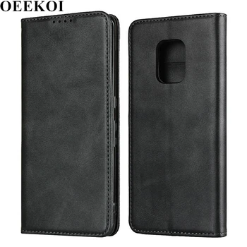 

OEEKOI Calf Stripe Magnetic Snap Wallet Leather Case for Fujitsu Arrows 5G F-51A