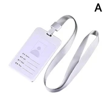 

Work Card Holders Men Women Business Bank Credit Card ID Card Card Metal Holder Badge Case Fashion Hot Name Cover Work H6X1