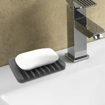 

Plastic Soap Dish Bathroom Accessories Drain Soap Box Shower Soap Holder Draining Kitchen Sink Sponge Holder Stand Case Tray