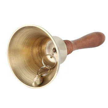 

Party School Training Ringing Loud Home Hotel Reception 3.5 Inch Classic Hospital Party Wood Handle Pub School Hand Bell