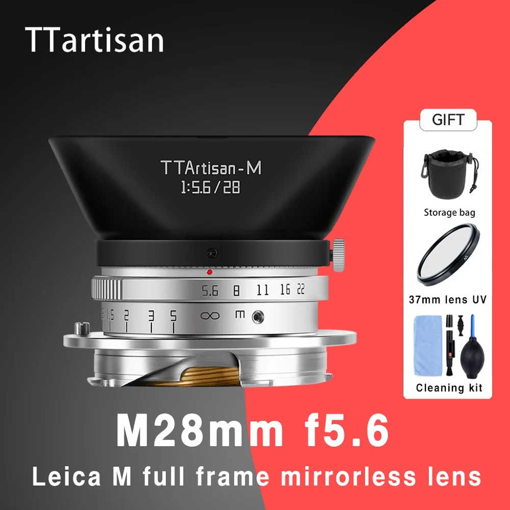 TTartisan 28 мм f5.6 полная Рамка Leica M РТ широкоугольный Ретро портрет объектив с